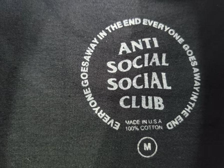 Anti Social Social Club Black T-Shirt with Embellished Logo