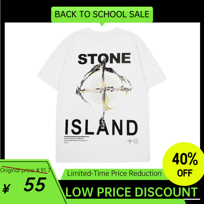Printed crew neck casual breathable pure cotton women's and men's short-sleeved T-shirts-P4M